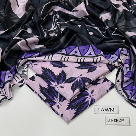 maria b lawn 3pc allover printed trouser