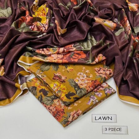 maria b lawn 3pc allover printed trouser