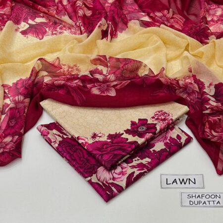 maria b lawn 3pc allover printed trouser