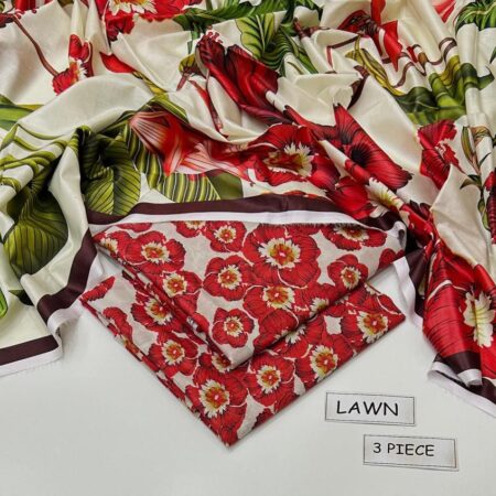 maria b lawn 3pc allover printed trouser