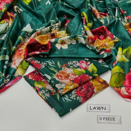 maria b lawn 3pc allover printed trouser