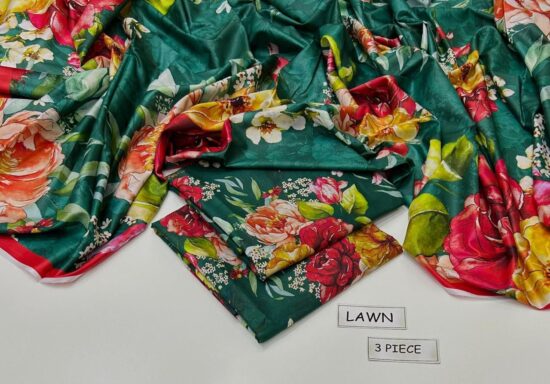 maria b lawn 3pc allover printed trouser
