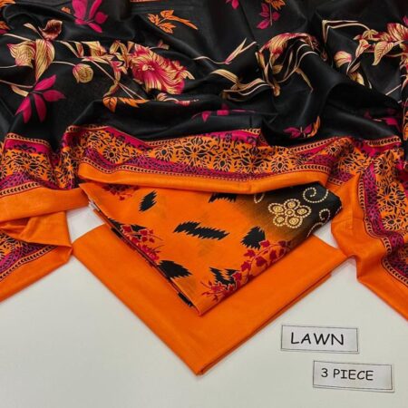 maria b lawn 3pc allover printed trouser