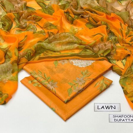 maria b lawn 3pc allover printed trouser
