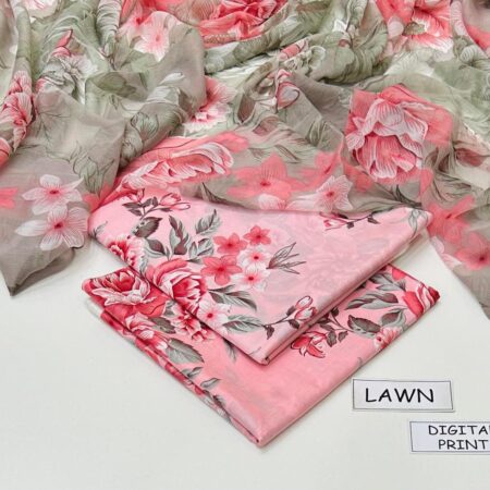 maria b lawn 3pc allover printed trouser