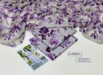 maria b lawn 3pc allover printed trouser