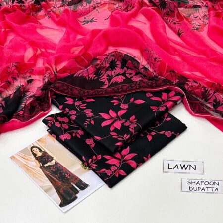 maria b lawn 3pc allover printed trouser