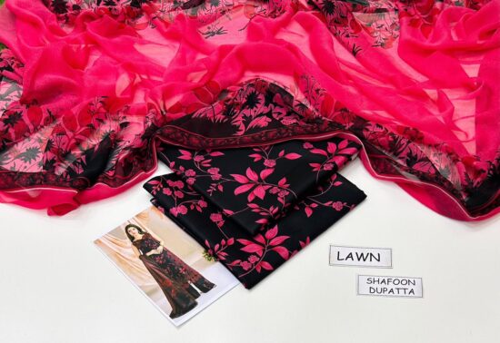 maria b lawn 3pc allover printed trouser