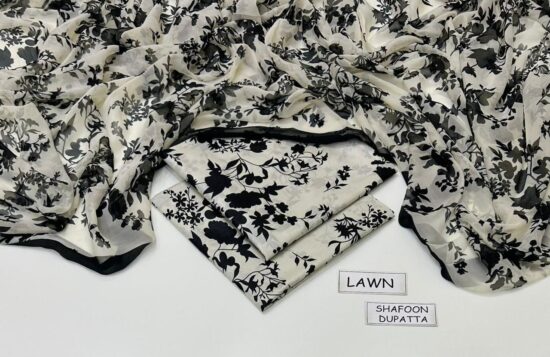 maria b lawn 3pc allover printed trouser