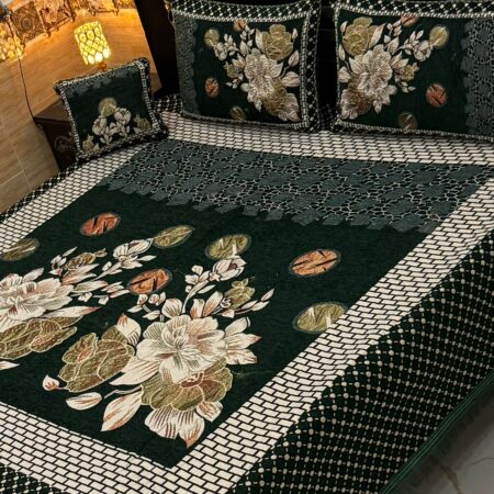 4pc velvet jaquard bedsheet king size