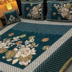 4pc velvet jaquard bedsheet