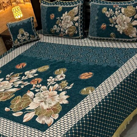 4pc velvet jaquard bedsheet