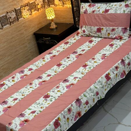single patch work bedsheet stuff