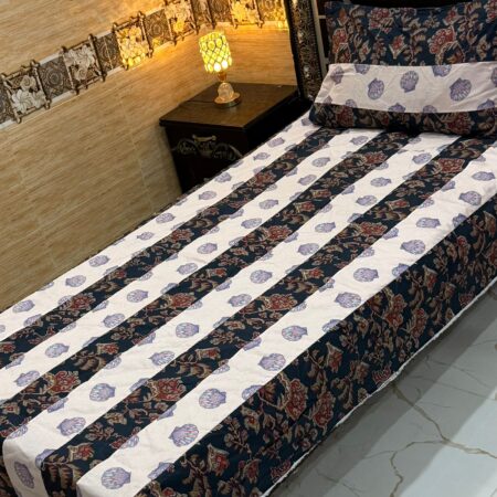 single patch work bedsheet stuff