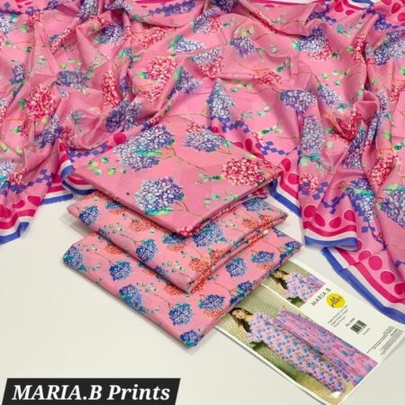 3pc lawn collection printed maria.b fabric lawn 90/70