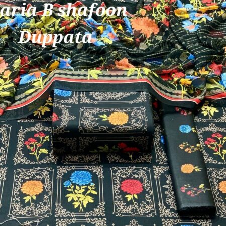 maria.b with shafoon duppata 3pc lawn collection