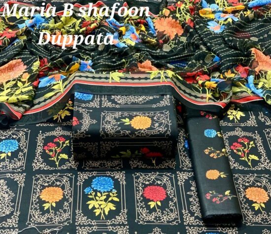 maria.b with shafoon duppata 3pc lawn collection