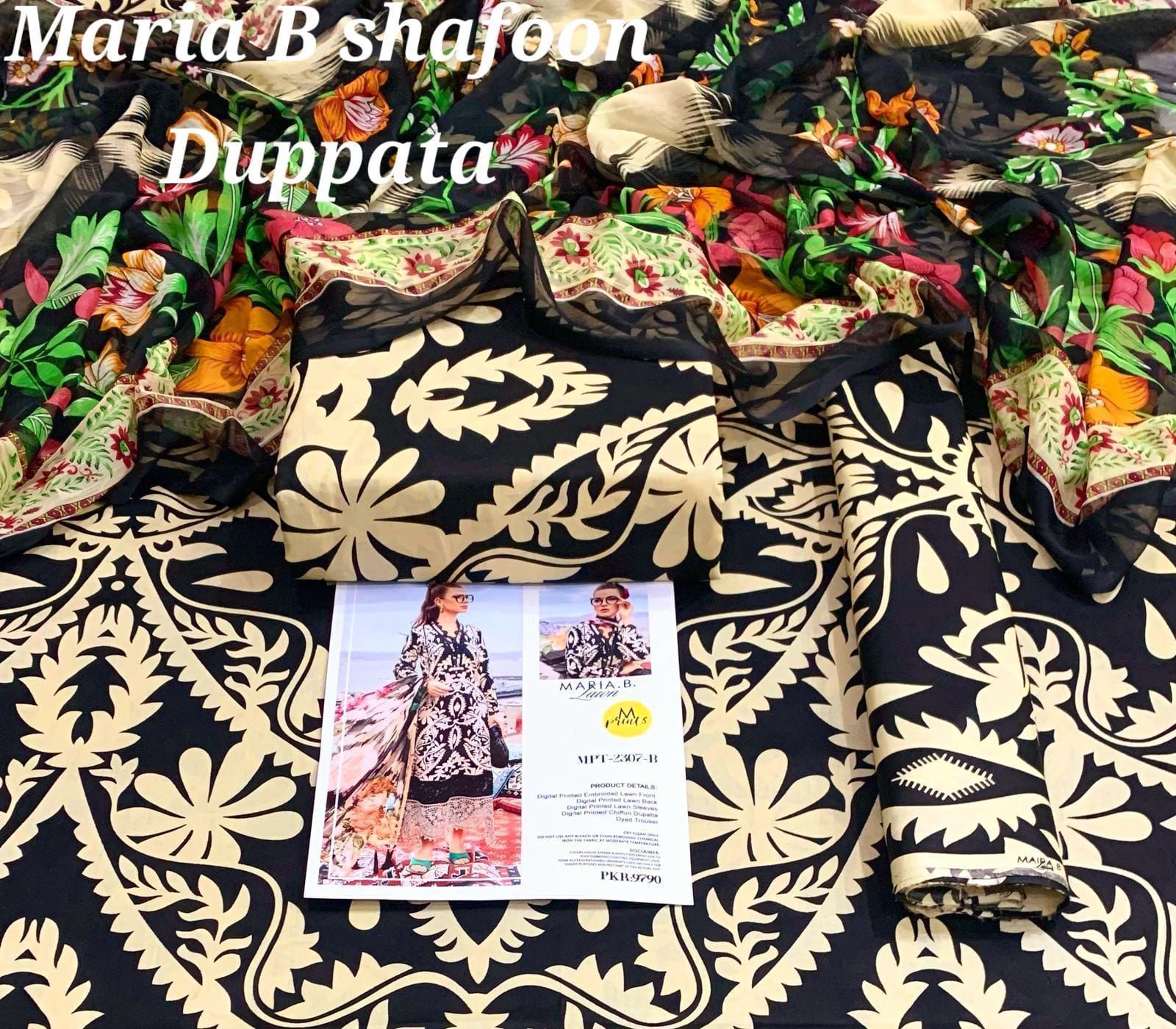 maria.b with shafoon duppata 3pc lawn collection maria.b with shafoon duppata 3pc lawn collection