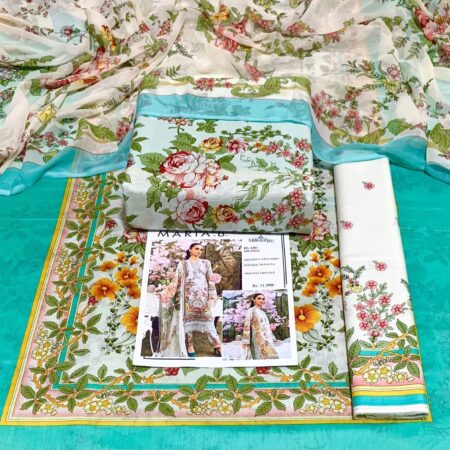 maria.b with shafoon duppata 3pc lawn collection