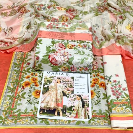 maria.b with shafoon duppata 3pc lawn collection