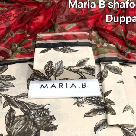 maria.b with shafoon duppata 3pc lawn collection