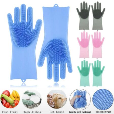 pair 2pcs of silicone kitchen gloves random color